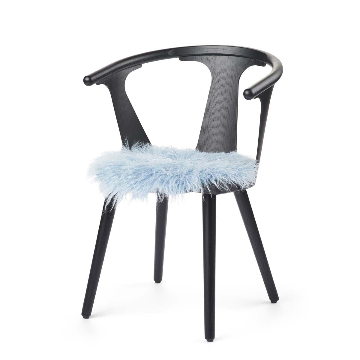 Curly Sheepskin Seat Cover | Ø38 cm Summer Sky