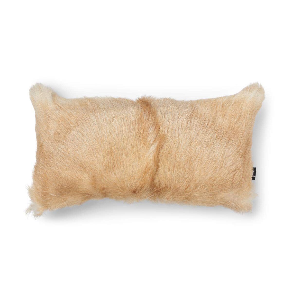 Goat Skin Cushion | 28x56 cm Light Brown