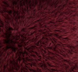 Round Sheepskin Bean Bag | Long Wool | Medium Burgundy