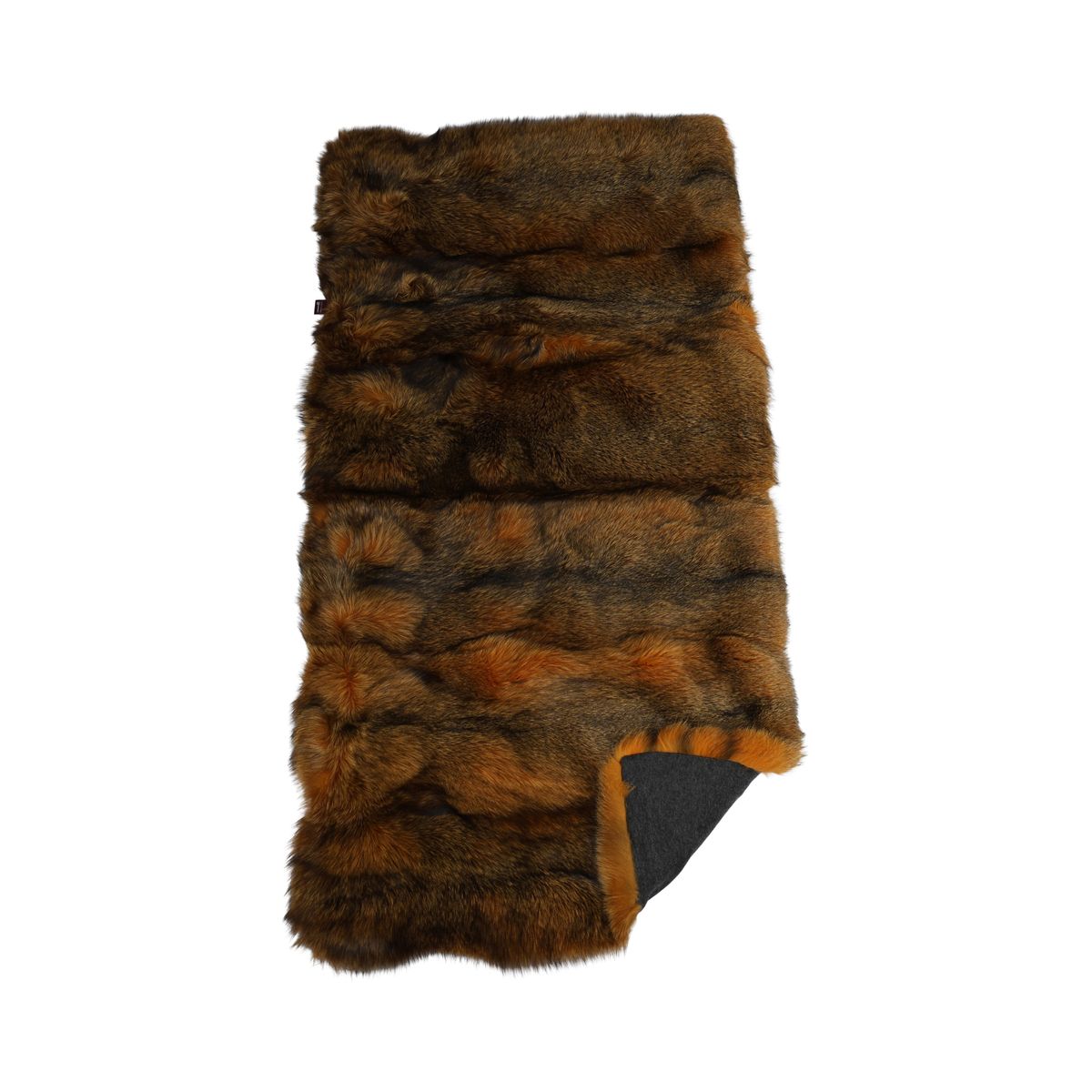 Premium Fox Throw | Cashmere Backing | Mustard Yellow | 78x160 cm