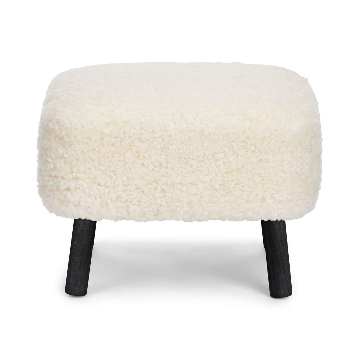 Emily Foot Rest | Short Wool Ivory