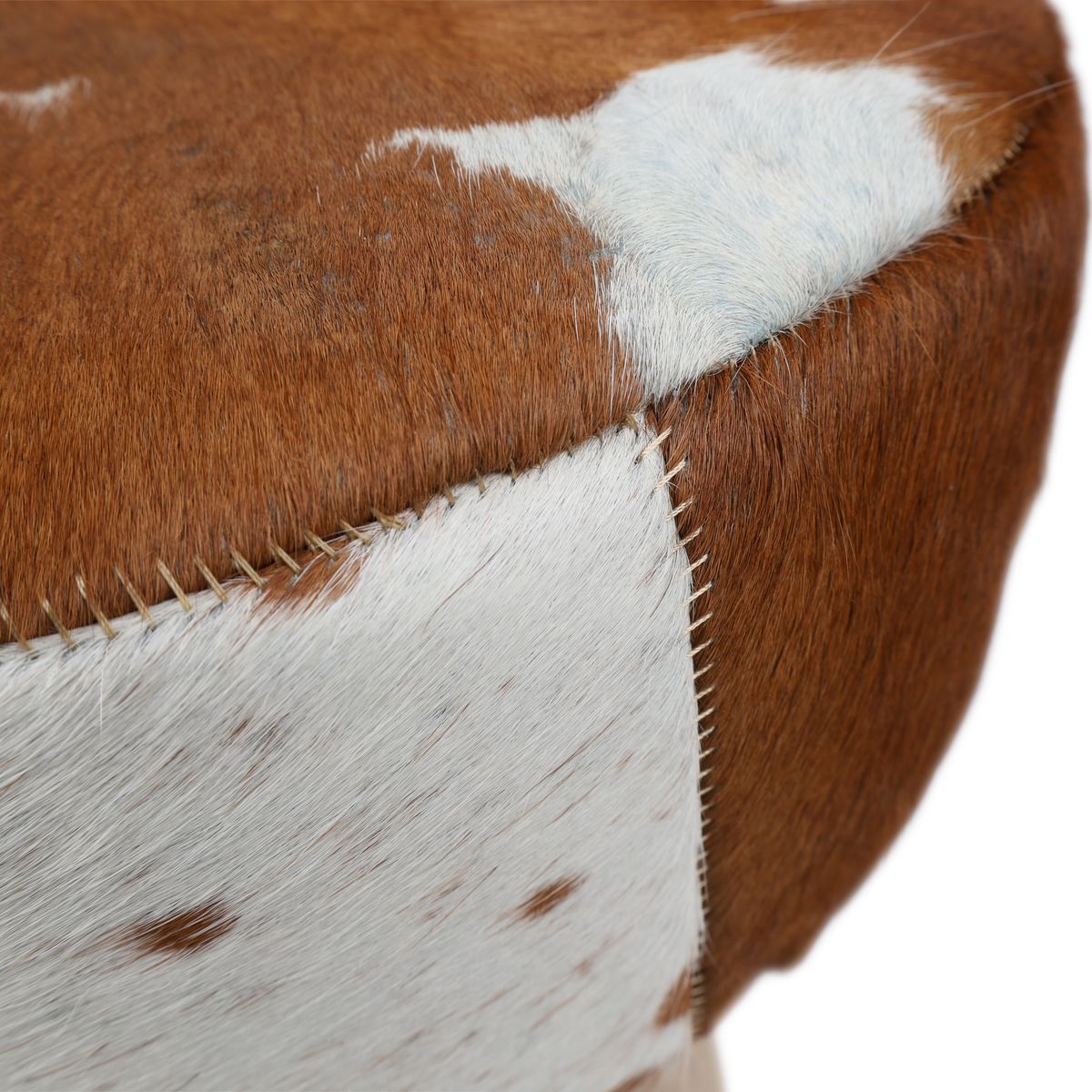 Theo Cowhide Stool | 48x34 cm Brown/White