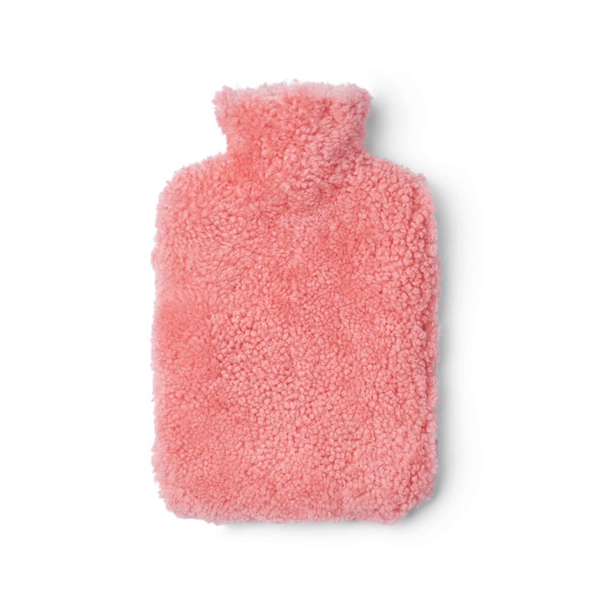 Sheepskin Hot Water Bottle Coral Peach