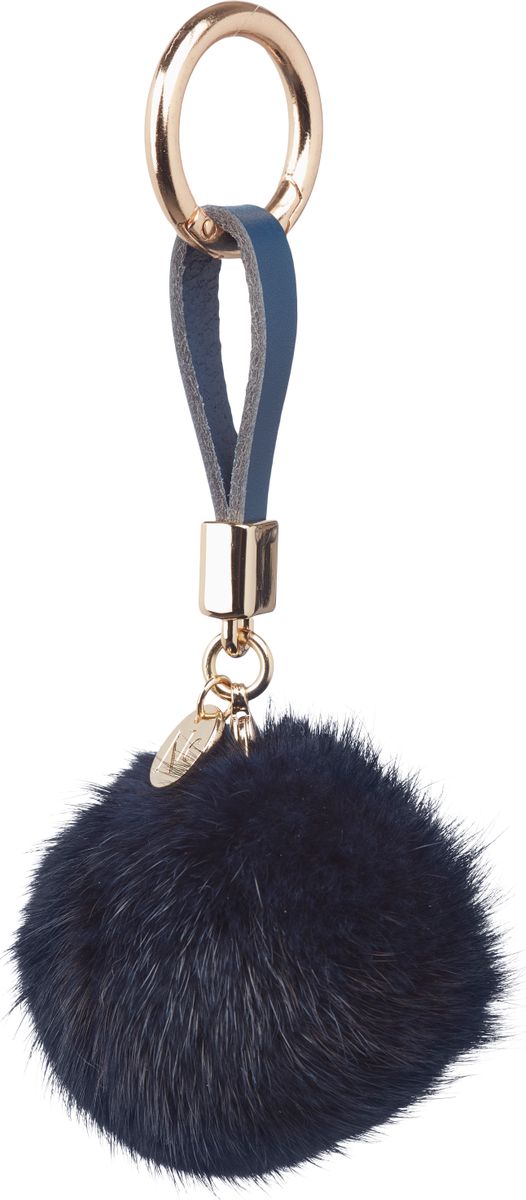 Pom Pom Keyring Navy