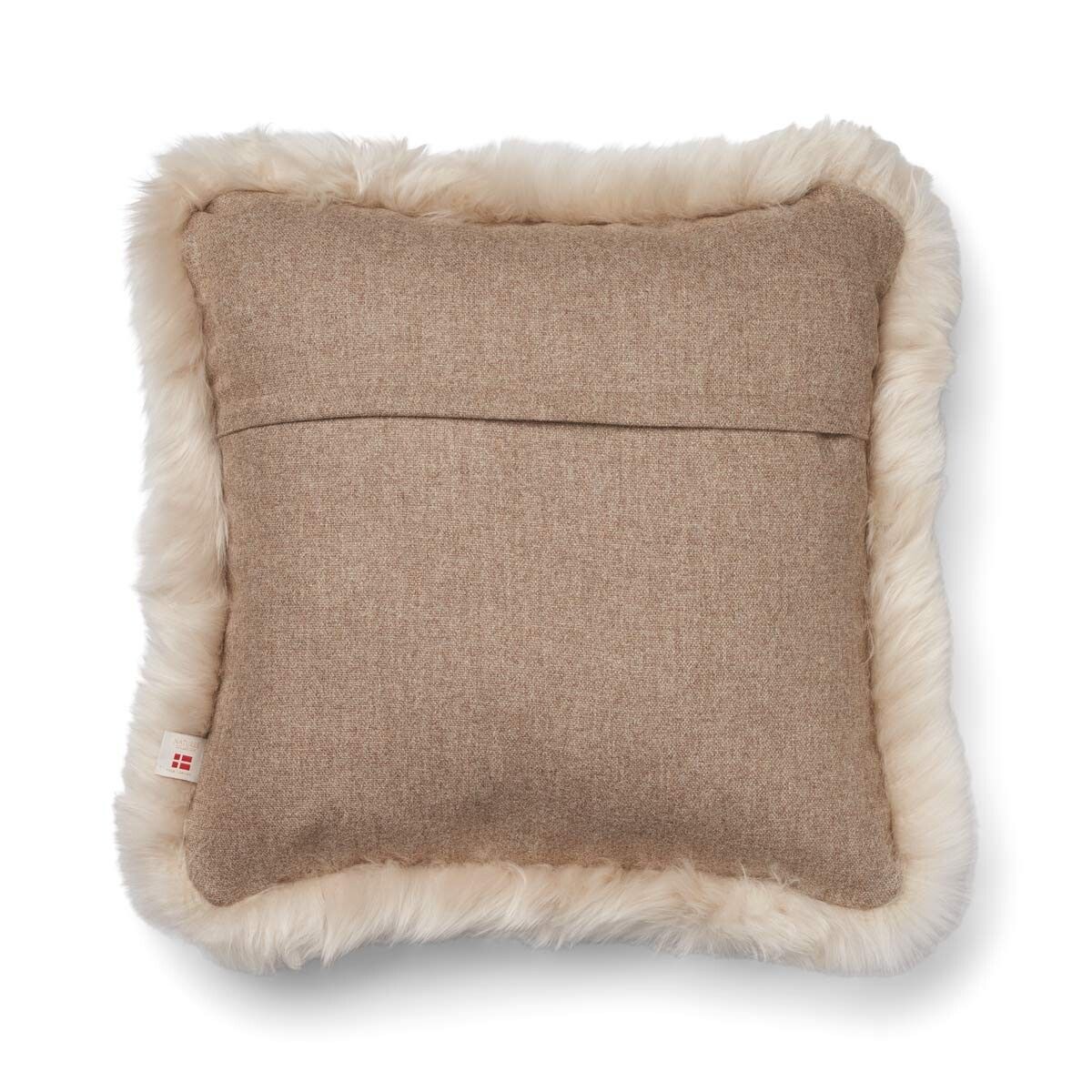 Wool Cushion | LW trim  | 52x52 cm Beige/Linen