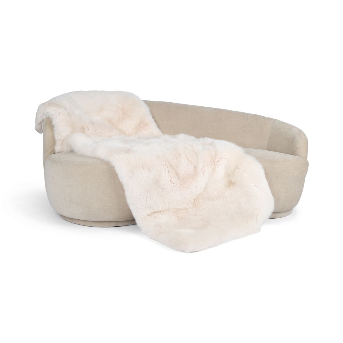 Premium Fox Throw | Cashmere Backing | Light Pink | 200x80 cm