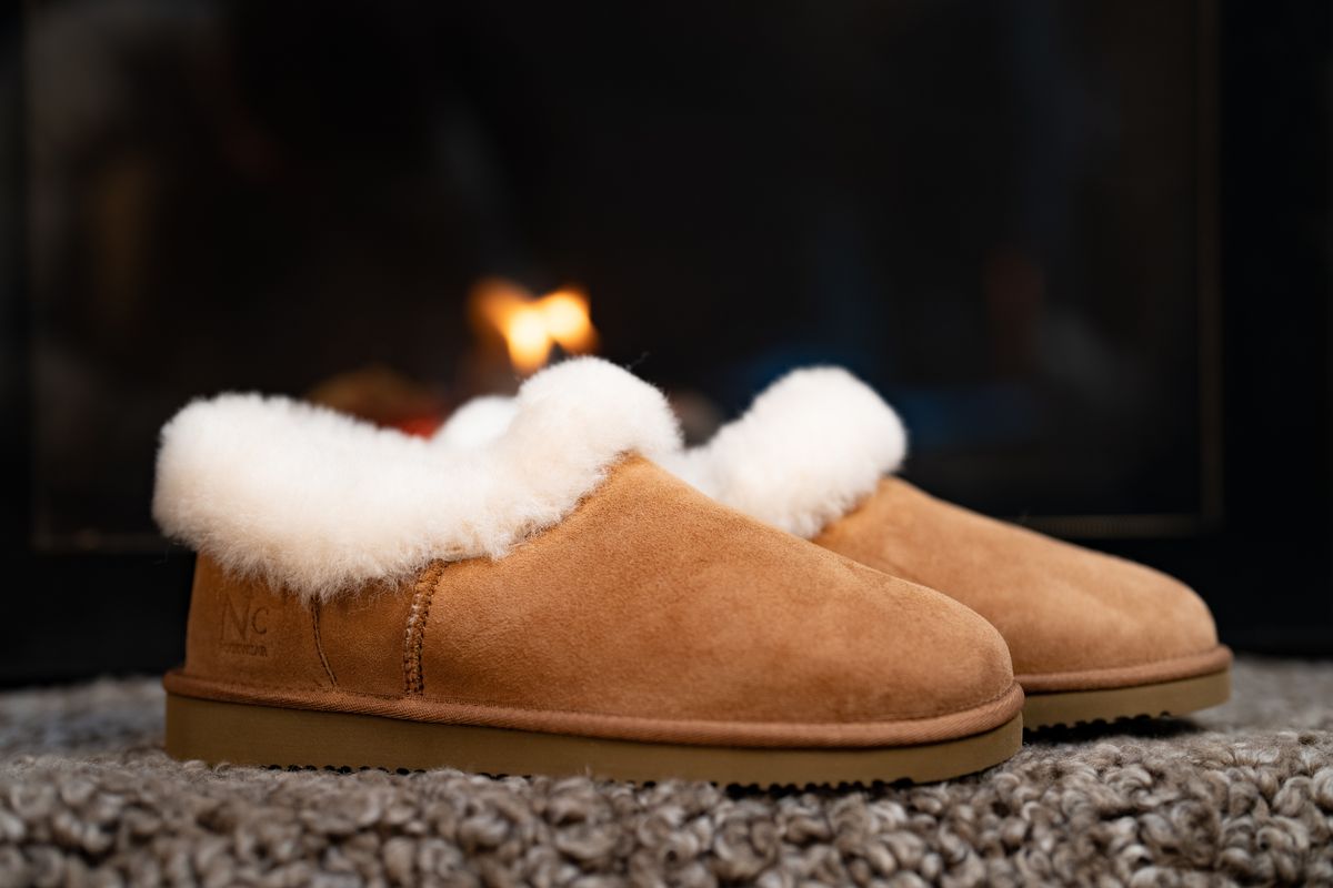 Hard Sole Slipper Chestnut