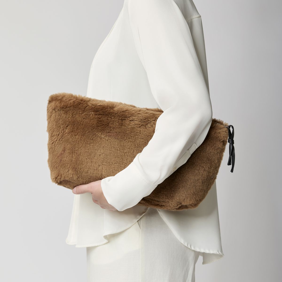 Maxi Havana Clutch Leather Brown