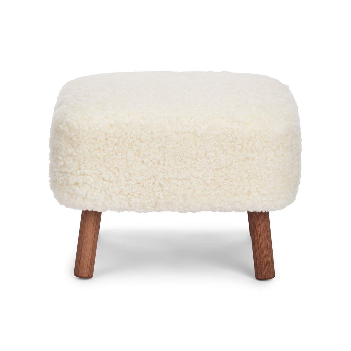 Emily Foot Rest | Short Wool Ivory