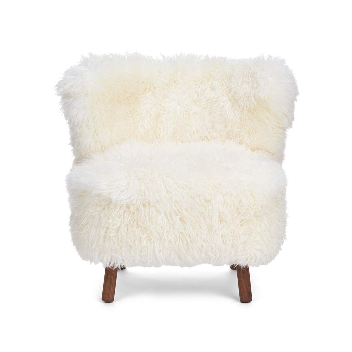 Emil Lounge Chair | Long Wool Snow White