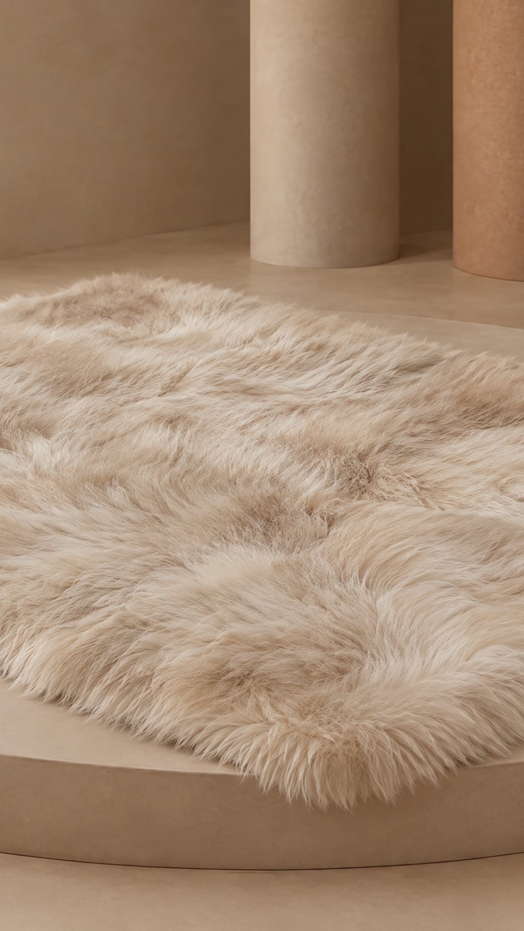 Made-to-measure sheepskin rug