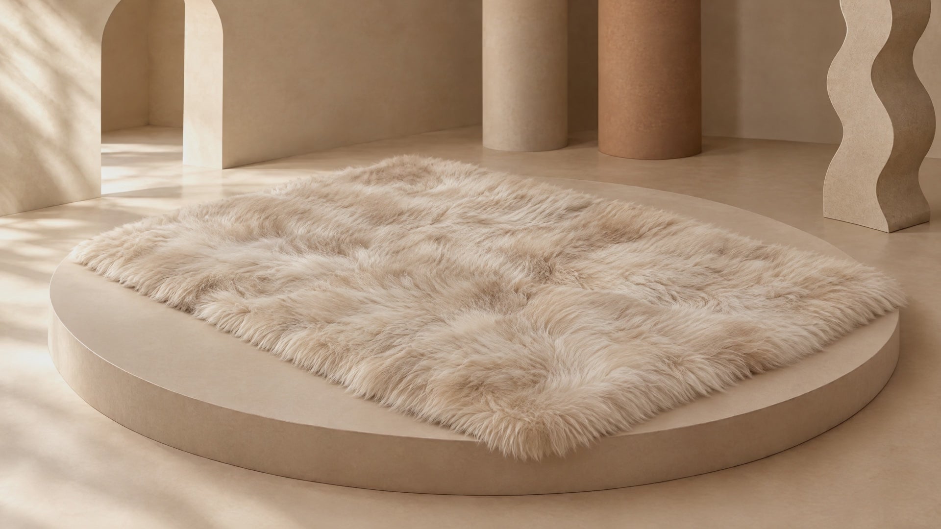 Made-to-measure sheepskin rug