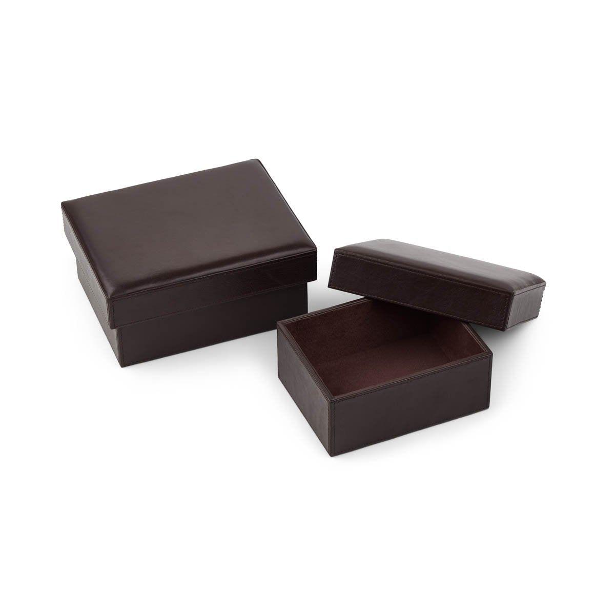 Leather Box Set | Square | Calf Leather - Naturescollection.eu