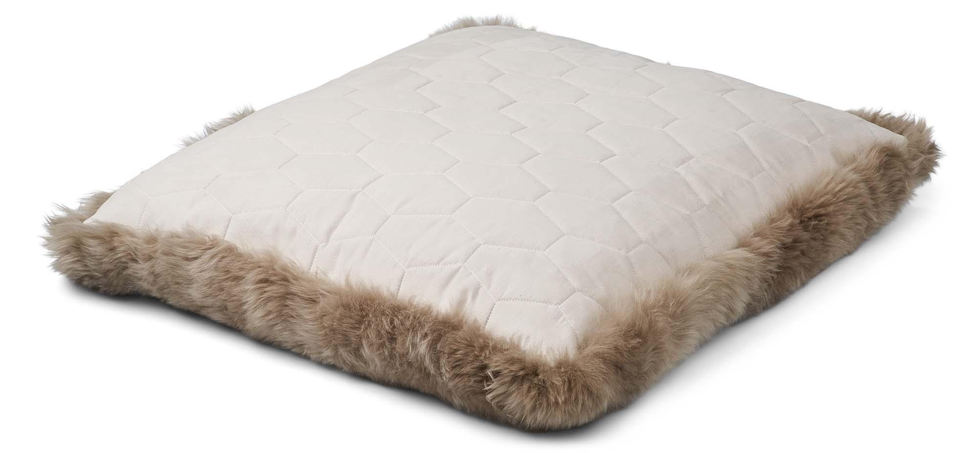 Maxi Float Cushion | 90x90 cm. | New Zealand Sheepskin | LW | Single Side - Naturescollection.eu